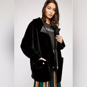 Free People Lindsay Faux Fur Sherpa Coat Size XL
